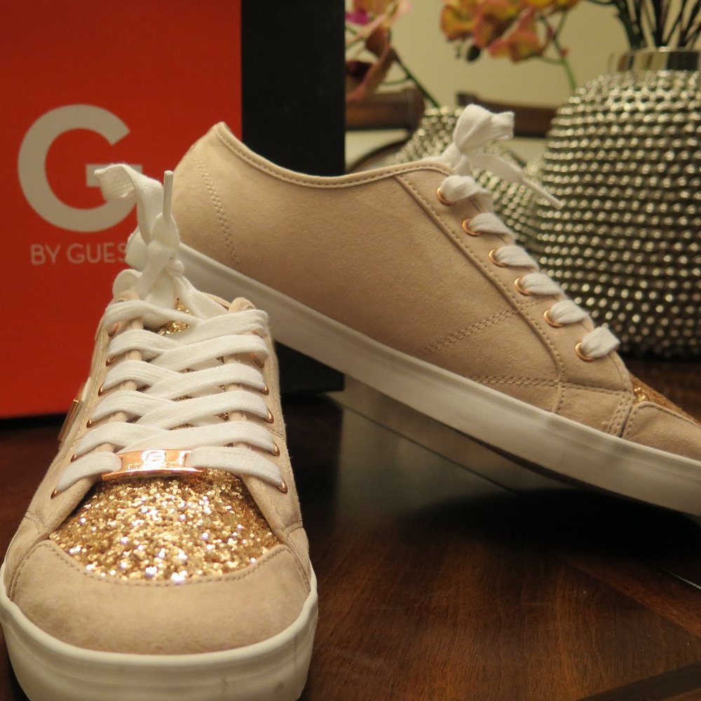 G by Guess MATRIX Pink Glitter LaceUp Sneakers